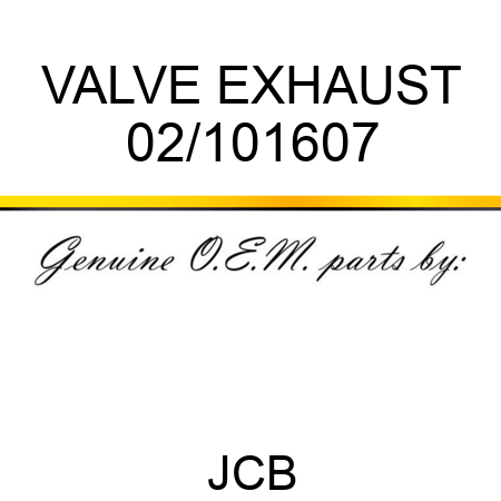 VALVE EXHAUST 02/101607