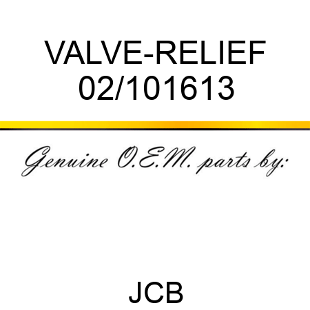 VALVE-RELIEF 02/101613