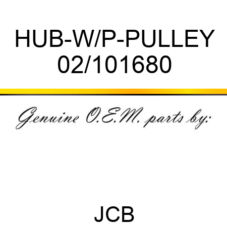 HUB-W/P-PULLEY 02/101680