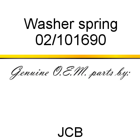 Washer, spring 02/101690