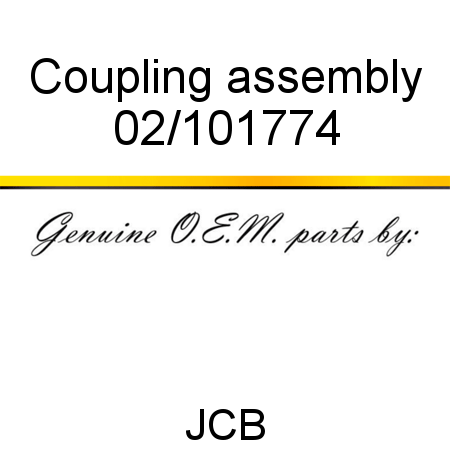 Coupling, assembly 02/101774