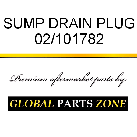 SUMP DRAIN PLUG 02/101782