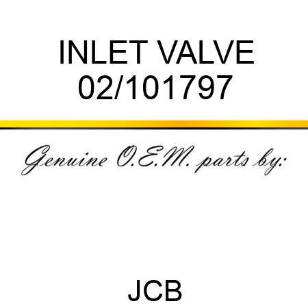 INLET VALVE 02/101797