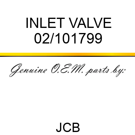 INLET VALVE 02/101799