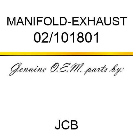 MANIFOLD-EXHAUST 02/101801