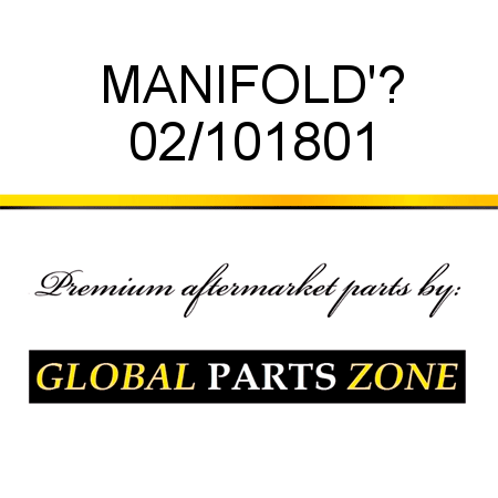 MANIFOLD'? 02/101801