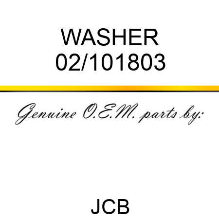 WASHER 02/101803