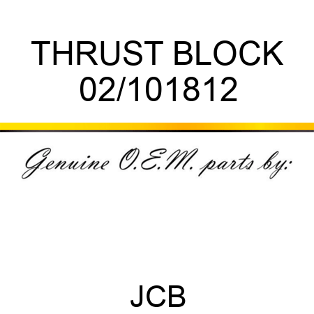 THRUST BLOCK 02/101812