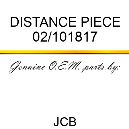 DISTANCE PIECE 02/101817