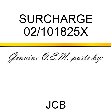 SURCHARGE 02/101825X