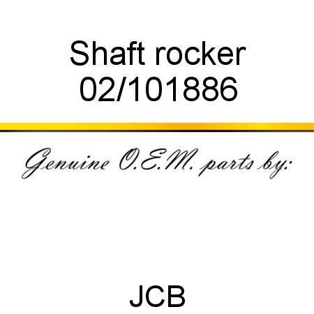 Shaft, rocker 02/101886