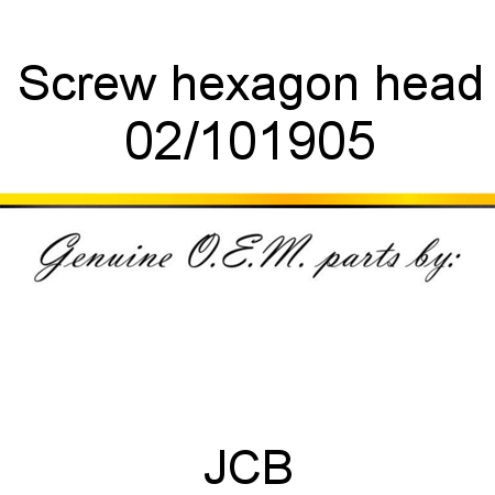Screw, hexagon head 02/101905