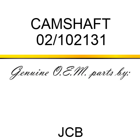 CAMSHAFT 02/102131