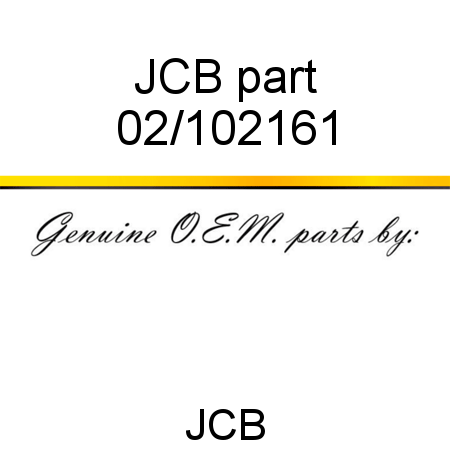 JCB part 02/102161