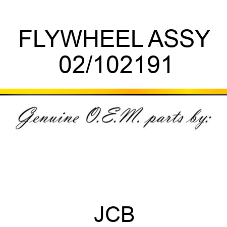 FLYWHEEL ASSY 02/102191