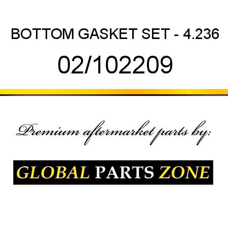 BOTTOM GASKET SET - 4.236 02/102209