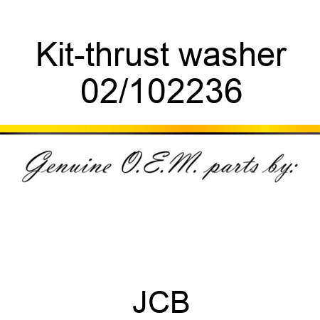 Kit-thrust washer 02/102236