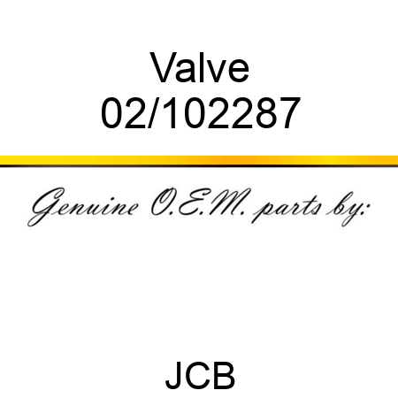 Valve 02/102287