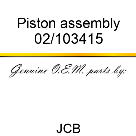 Piston assembly 02/103415