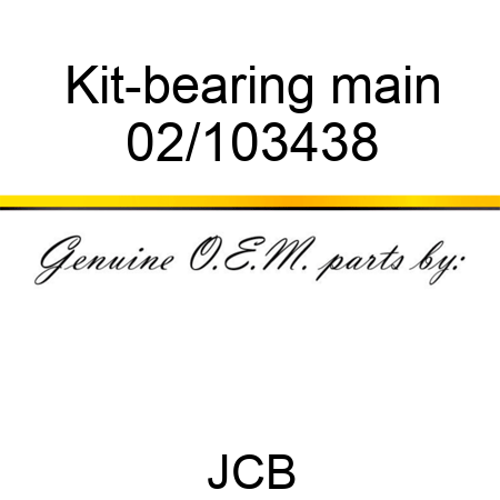 Kit-bearing main 02/103438