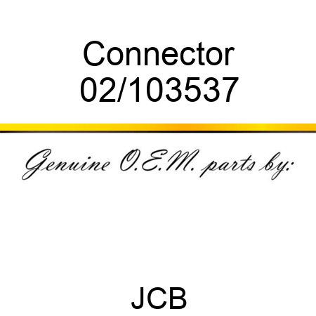 Connector 02/103537