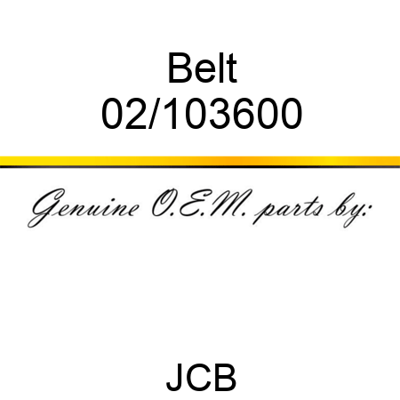 Belt 02/103600