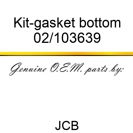 Kit-gasket bottom 02/103639