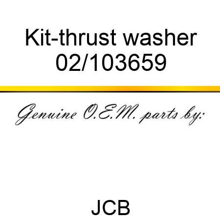 Kit-thrust washer 02/103659