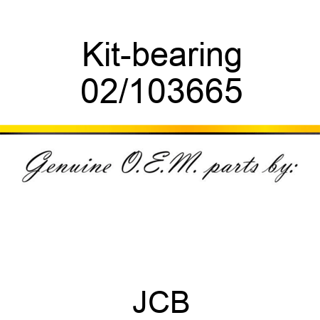 Kit-bearing 02/103665