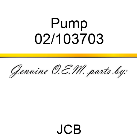 Pump 02/103703