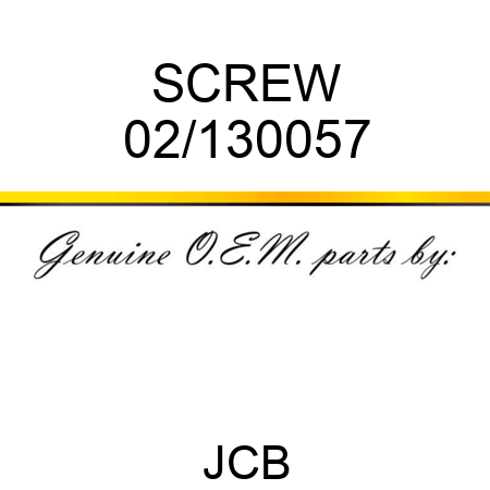 SCREW 02/130057