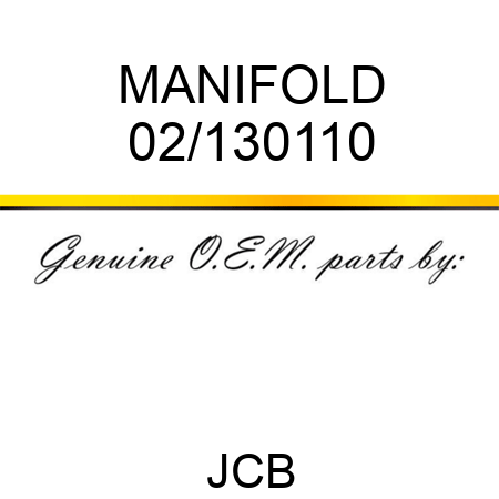 MANIFOLD 02/130110