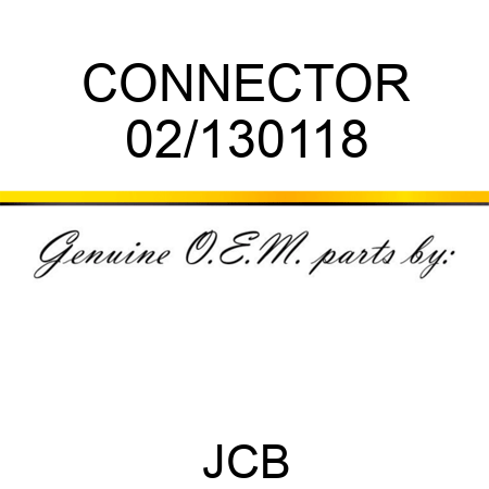 CONNECTOR 02/130118