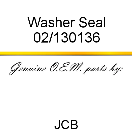 Washer, Seal 02/130136
