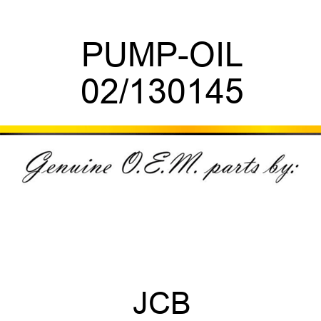 PUMP-OIL 02/130145