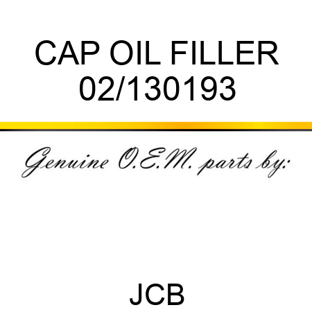 CAP OIL FILLER 02/130193