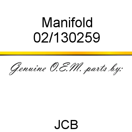 Manifold 02/130259