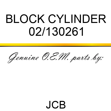 BLOCK CYLINDER 02/130261