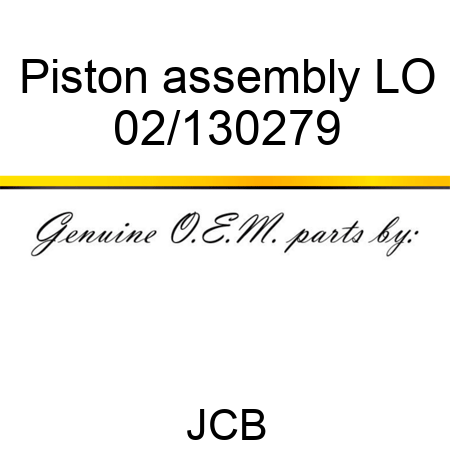 Piston assembly LO 02/130279