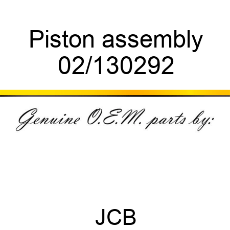 Piston assembly 02/130292