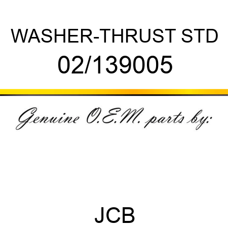 WASHER-THRUST STD 02/139005