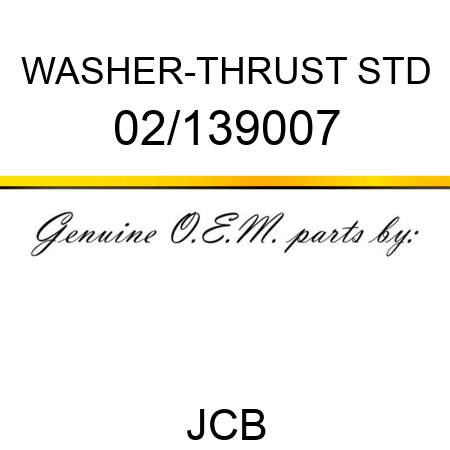 WASHER-THRUST STD 02/139007