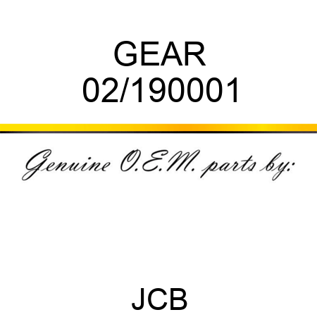 GEAR 02/190001