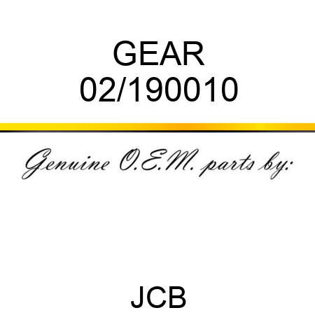 GEAR 02/190010