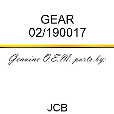 GEAR 02/190017