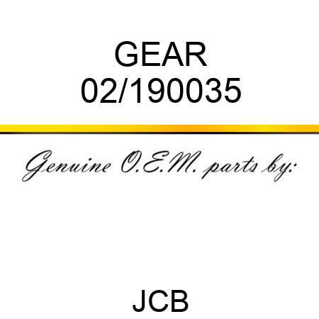 GEAR 02/190035