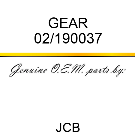 GEAR 02/190037