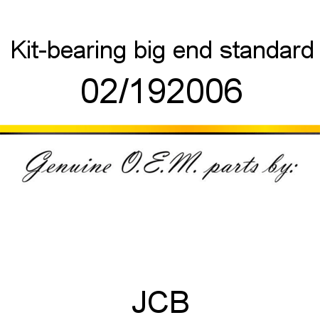 Kit-bearing, big end, standard 02/192006