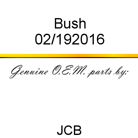 Bush 02/192016