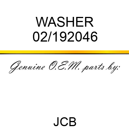 WASHER 02/192046